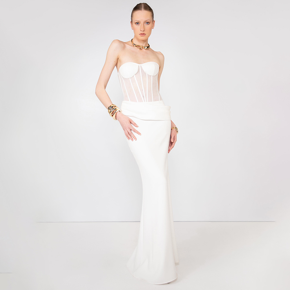 Women Fashion Dress Names - Gaun Malam Seksi Transparan Model Fishbone