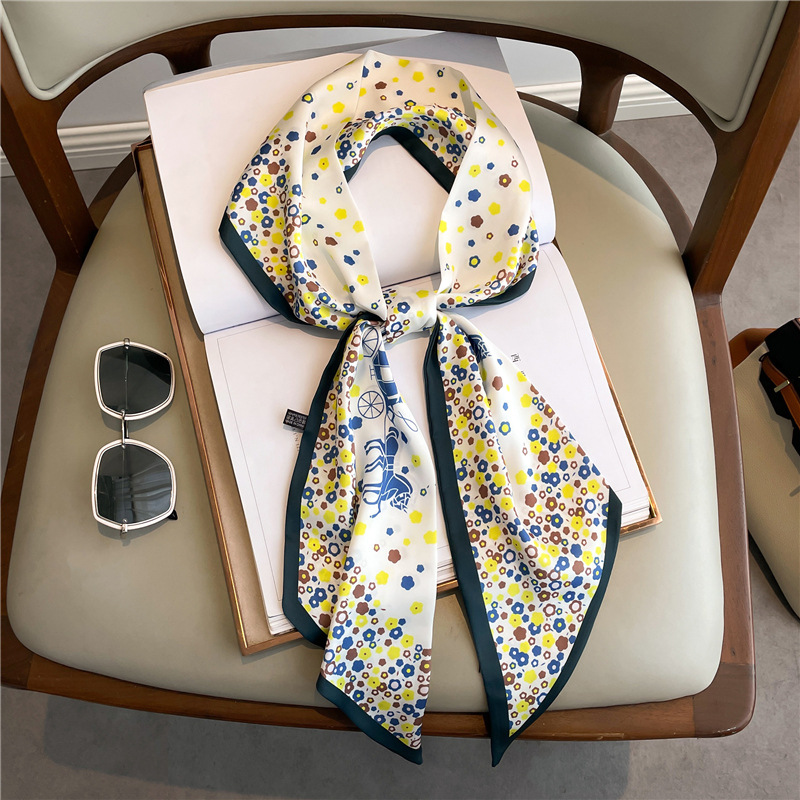 Women Fashion Necktie - Selendang Sutra Panjang Motif Fashion untuk