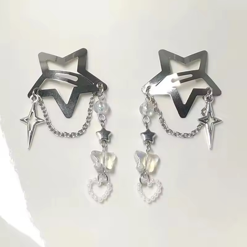 Women'S Fashion Korea - 2 Buah Jepit Rambut Samping Rumbai