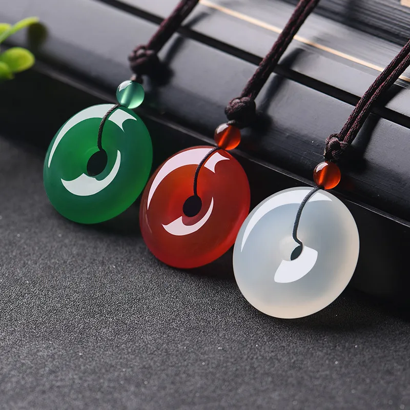 Women'S Fashion Jewellery - Alami Multiwarna Jade Donat Liontin Batu