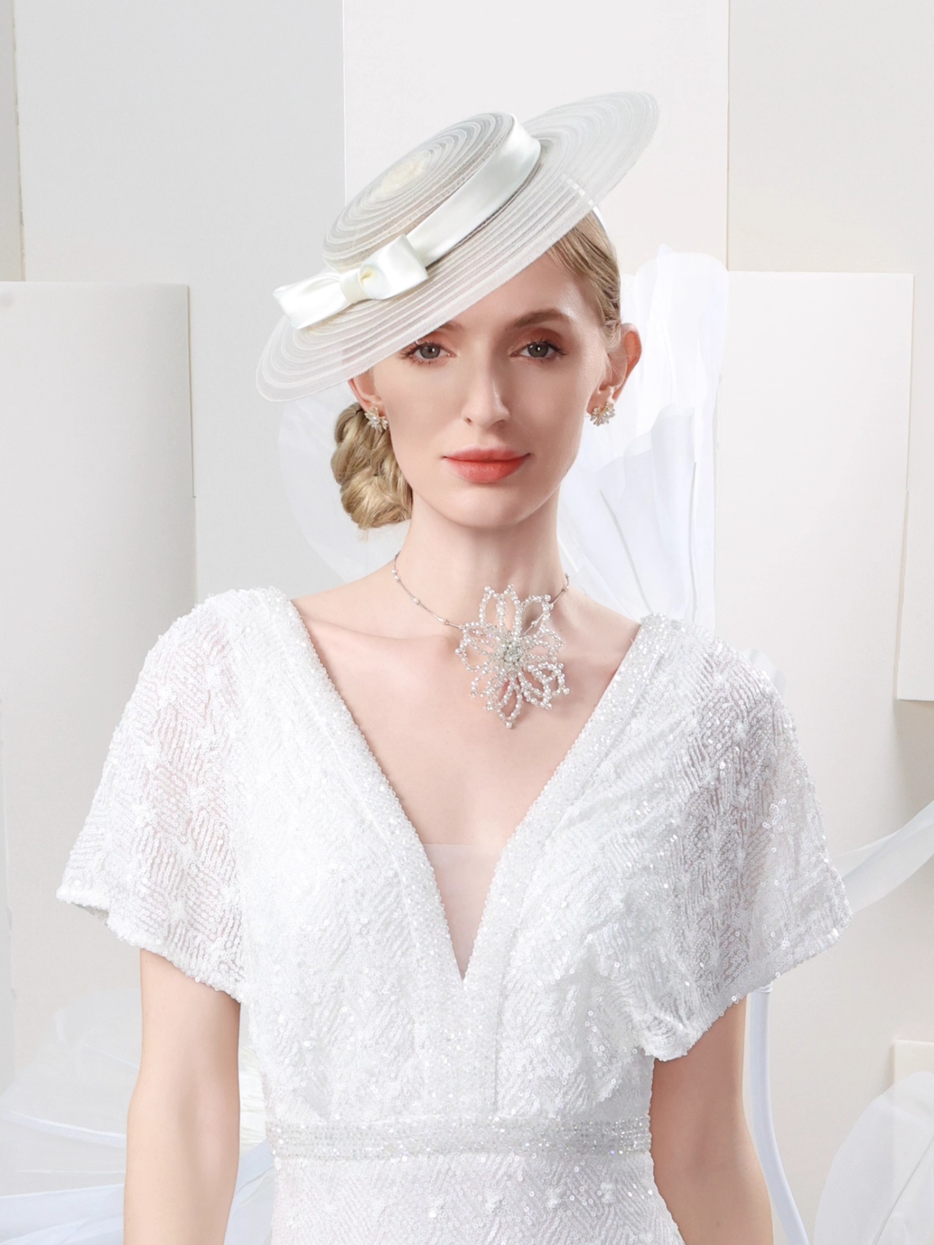 Women'S Fashion Kentucky Derby - Topi Fascinator Kentucky dengan Pinggiran Lebar