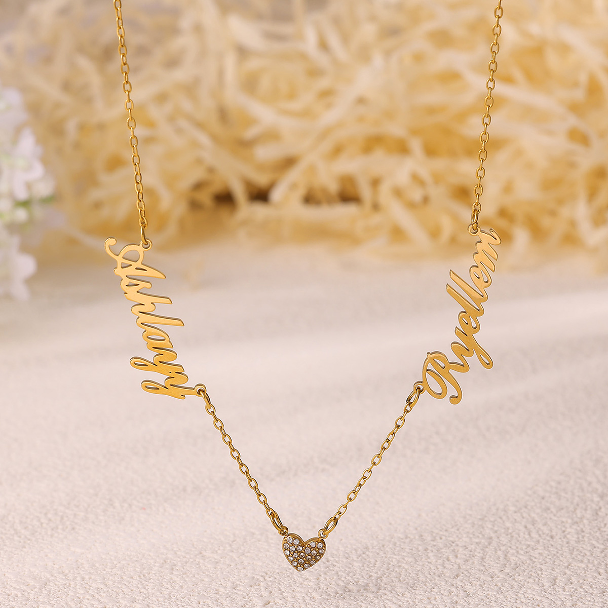 Kalung Dua Nama Kustom untuk W - Women Fashion Names ulasan dan harga
