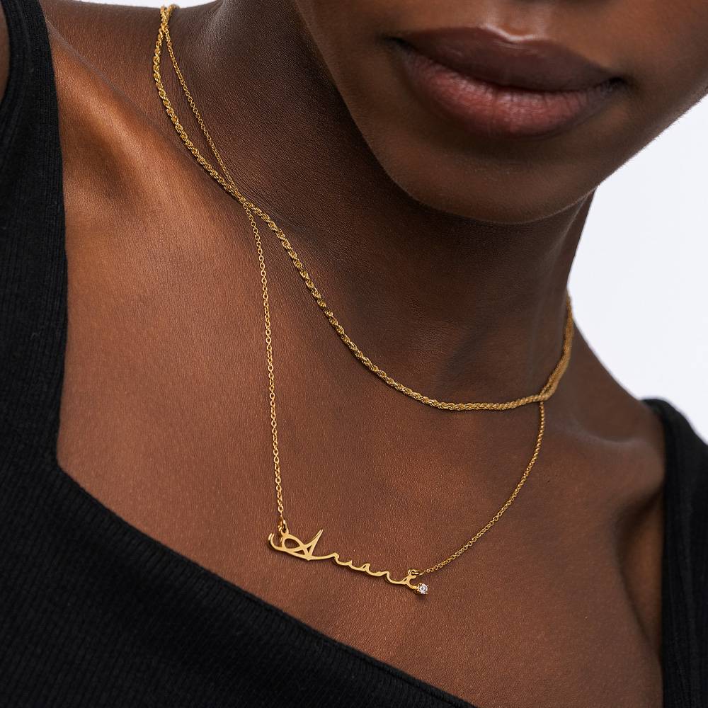 Kalung nama dengan berlian-per - Women Fashion Names ulasan dan harga