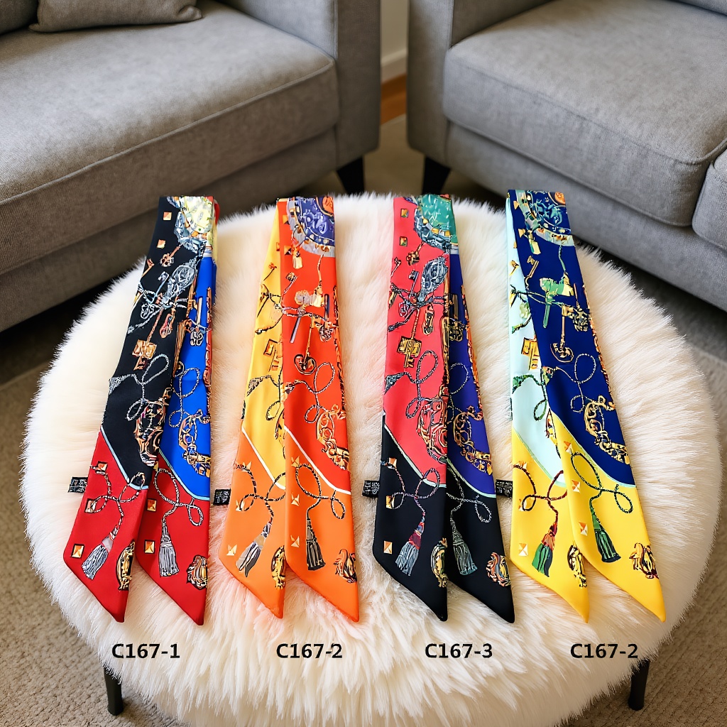 Syal Cetak Hadiah Empat Musim  - Women Fashion Necktie ulasan dan harga