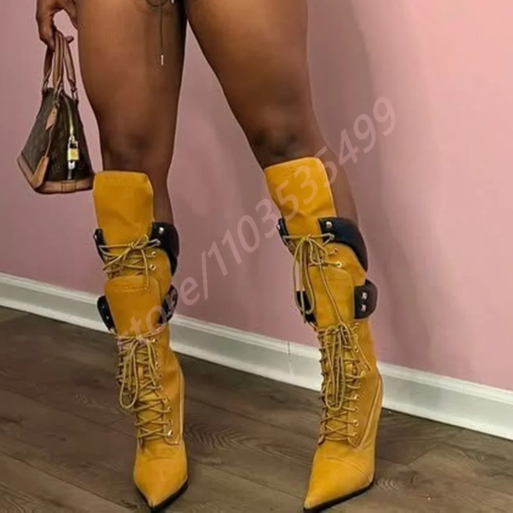 Sepatu Bot Stiletto Wanita Cat - Women'S Fashion Knee High Boots ulasan dan harga
