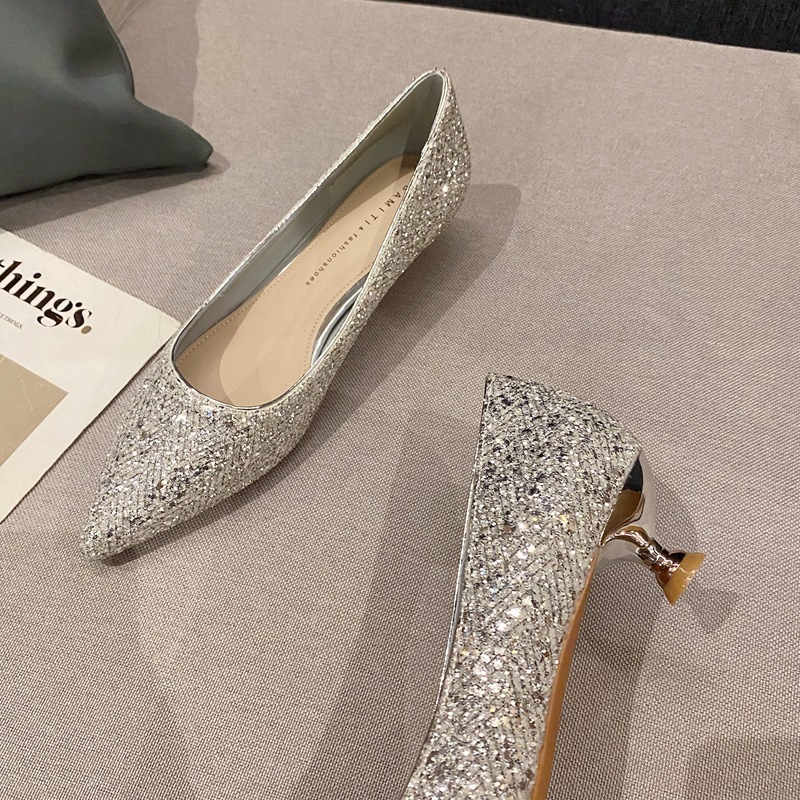 Sepatu Hak Tinggi Emas Wanita  - Women'S Fashion Shoes ulasan dan harga