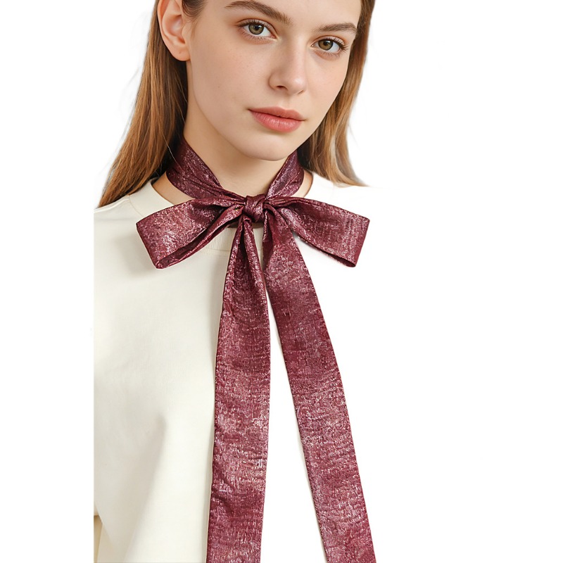 Syal Tipis Mengkilap Wanita Mu - Women Fashion Necktie ulasan dan harga
