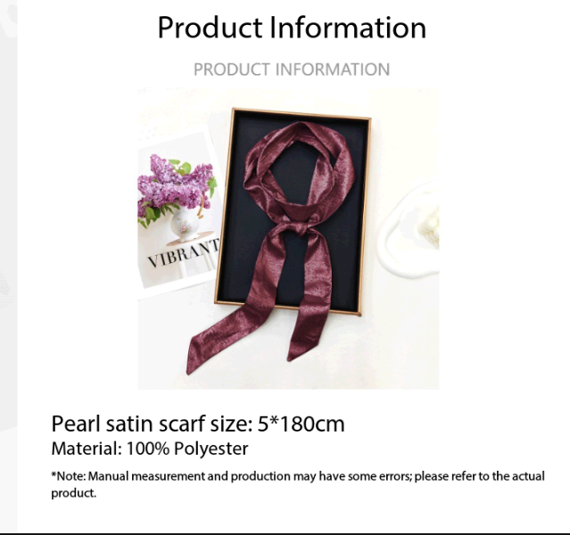 Syal Tipis Mengkilap Wanita Mu - Women Fashion Necktie ulasan dan harga