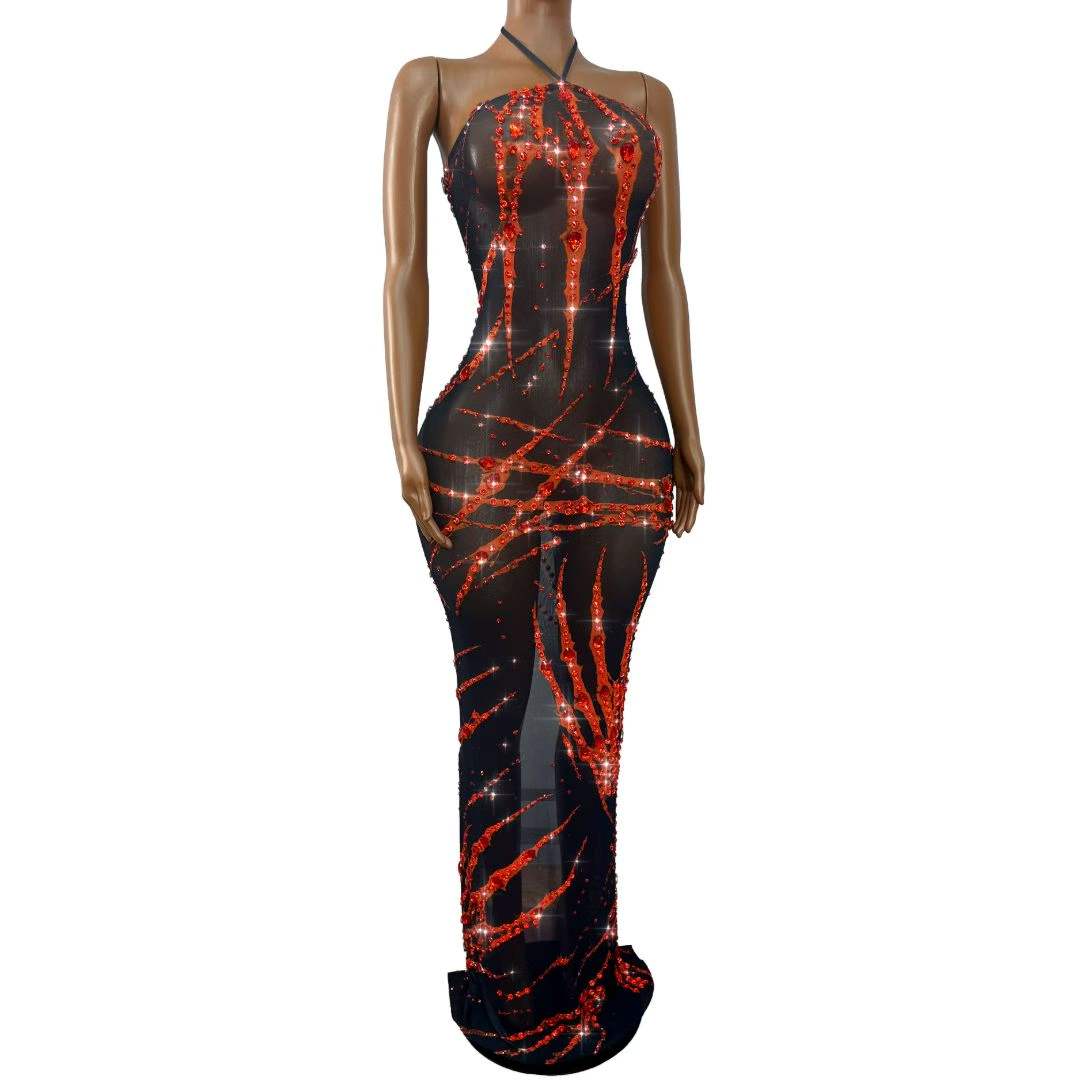 Gaun bandage jaring berkilauan - Women Fashion Photoshoot ulasan dan harga