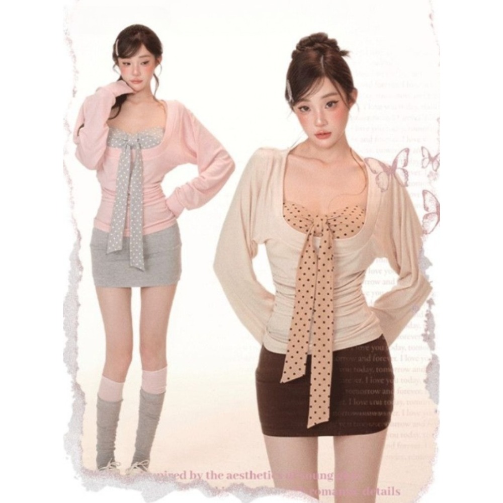 Setelan Blus Vintage Musim Sem - Women'S Fashion Vest Tops ulasan dan harga