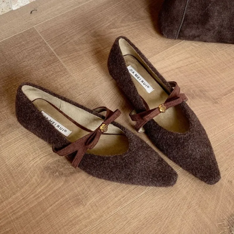 Sepatu Wanita Hak Rendah Ujung - Women'S Fashion Shoes ulasan dan harga