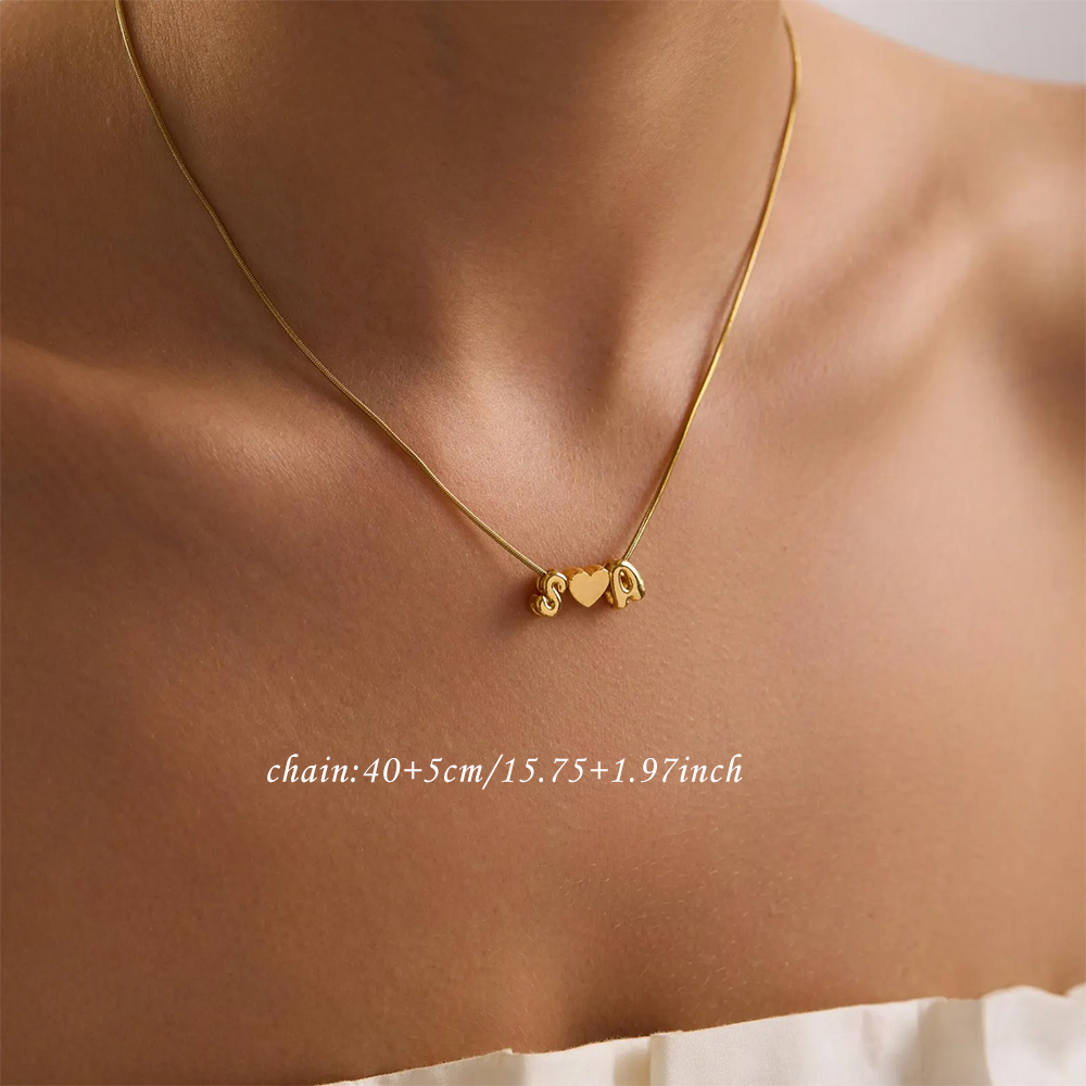 Kalung Hati Gelembung 3D denga - Women Fashion Names ulasan dan harga