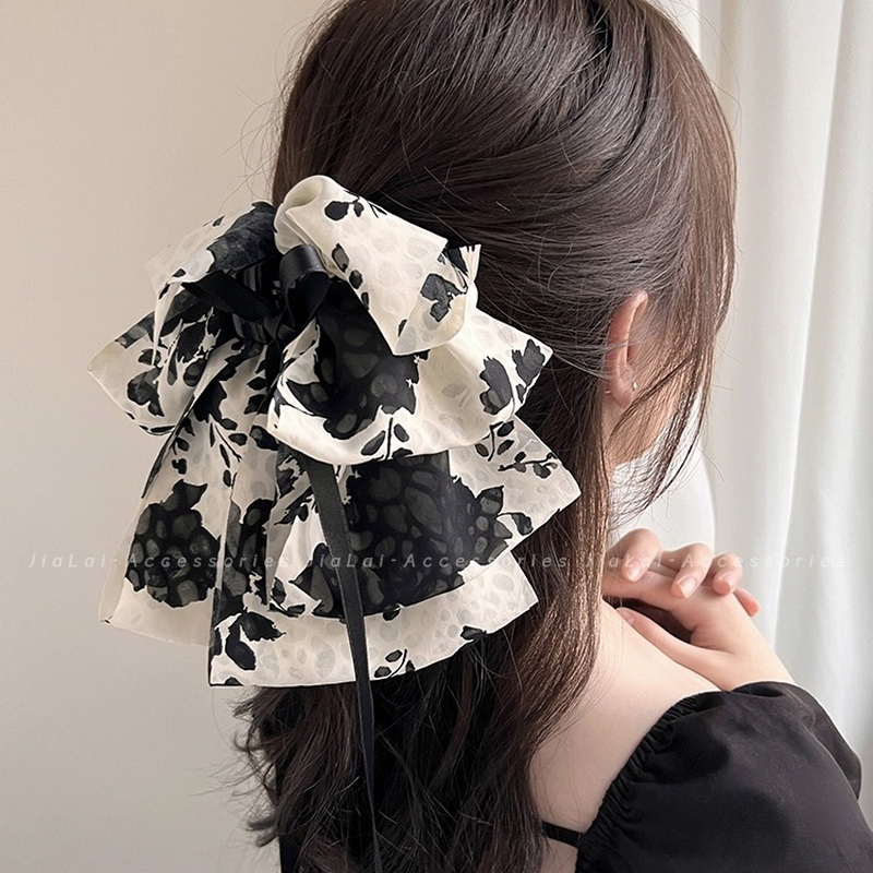 Klip cakar rambut cetak kecil  - Women'S Fashion Korea ulasan dan harga