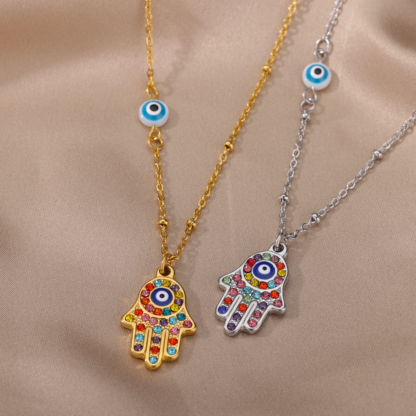 Kalung mata jahat Hamsa Turki  - Women'S Fashion Jewellery ulasan dan harga