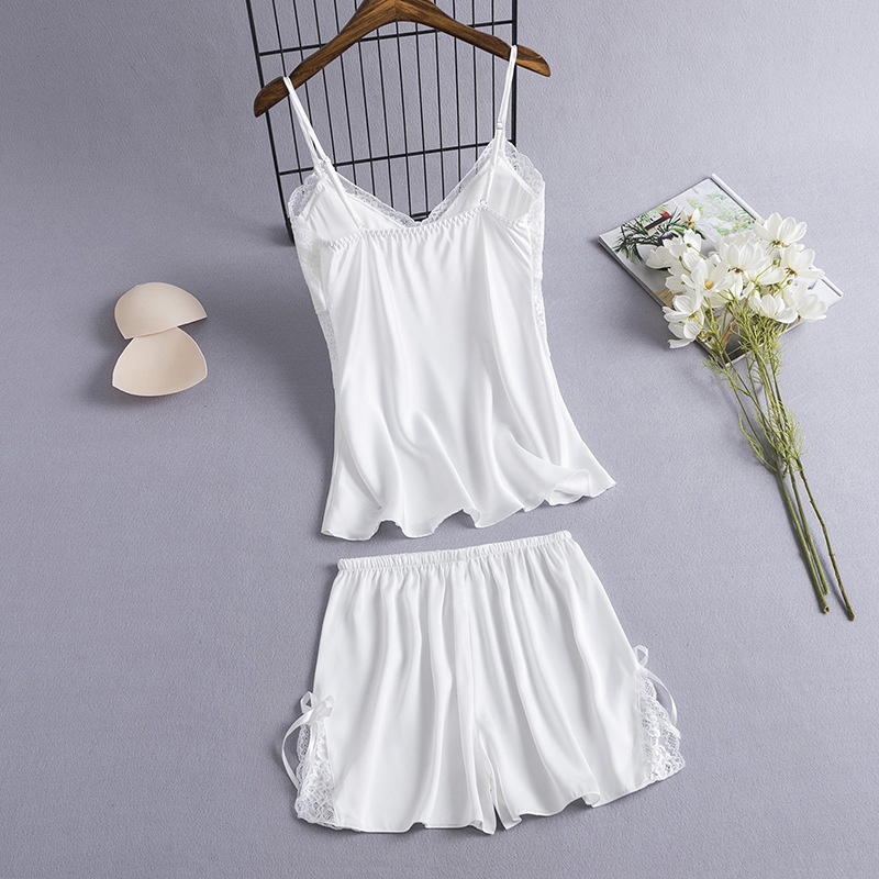 2 Buah Cami & Celana Pendek Se - Lace Trim Cami ulasan dan harga
