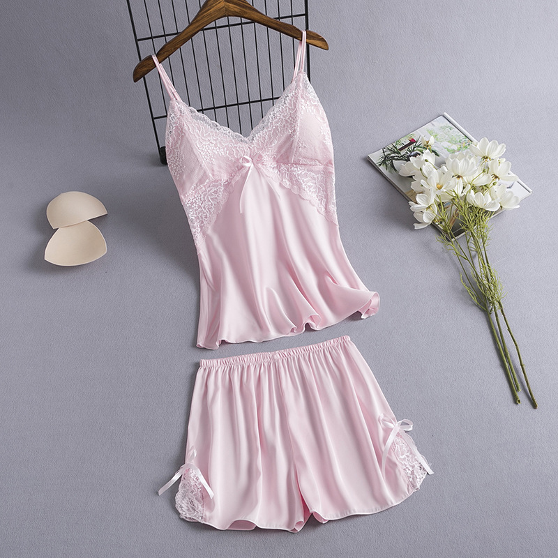 2 Buah Cami & Celana Pendek Se - Lace Trim Cami ulasan dan harga
